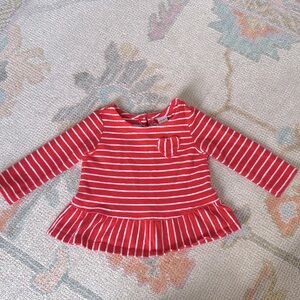18 month carters stripe heart top